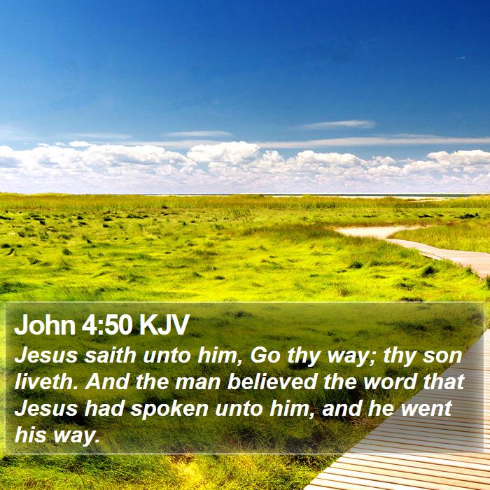 John 4:50 KJV Bible Study