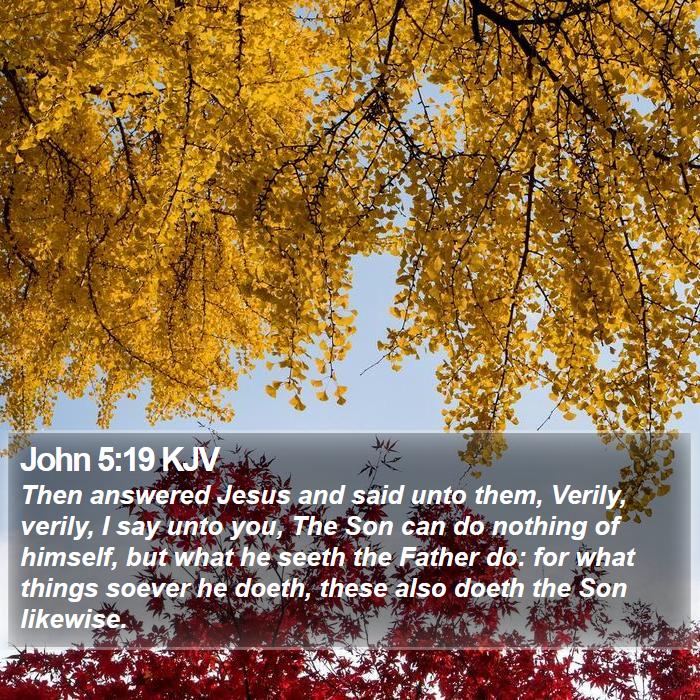 John 5:19 KJV Bible Study