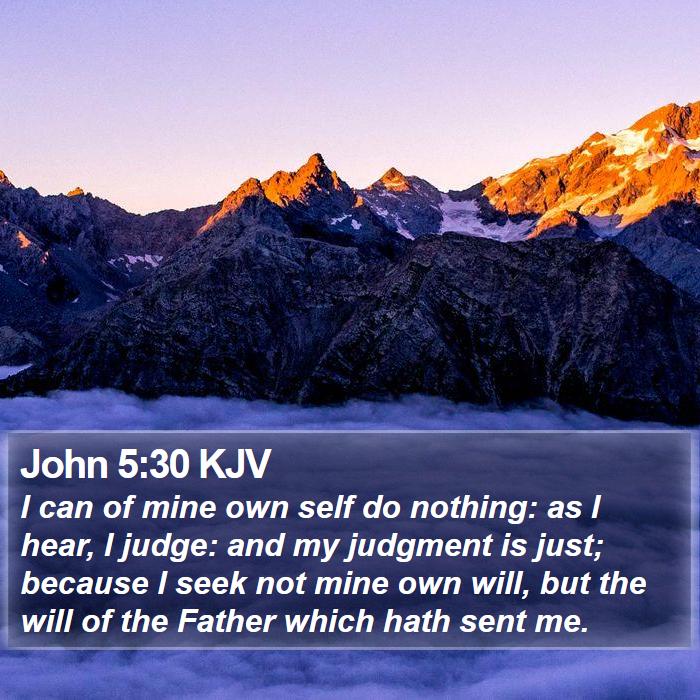 John 5:30 KJV Bible Study