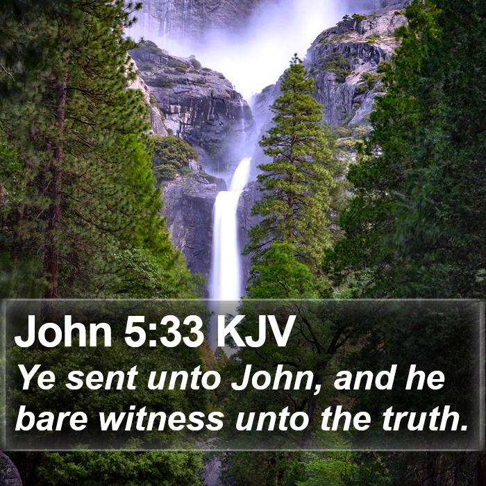 John 5:33 KJV Bible Study