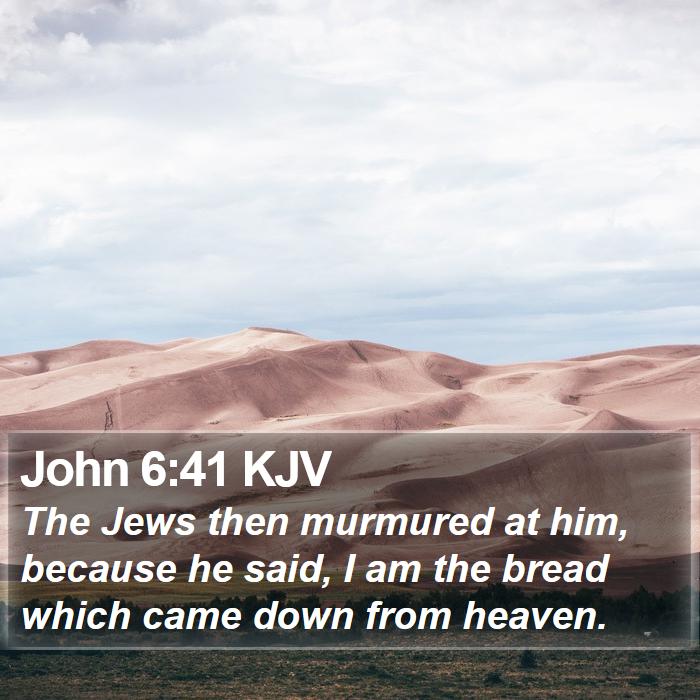 John 6:41 KJV Bible Study