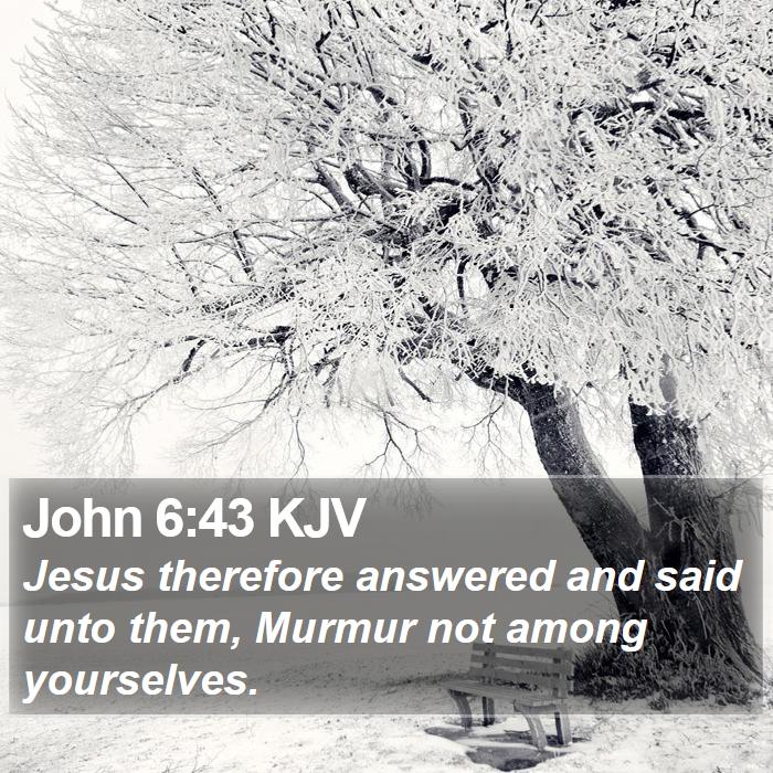 John 6:43 KJV Bible Study