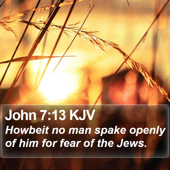 John 7:13 KJV Bible Study