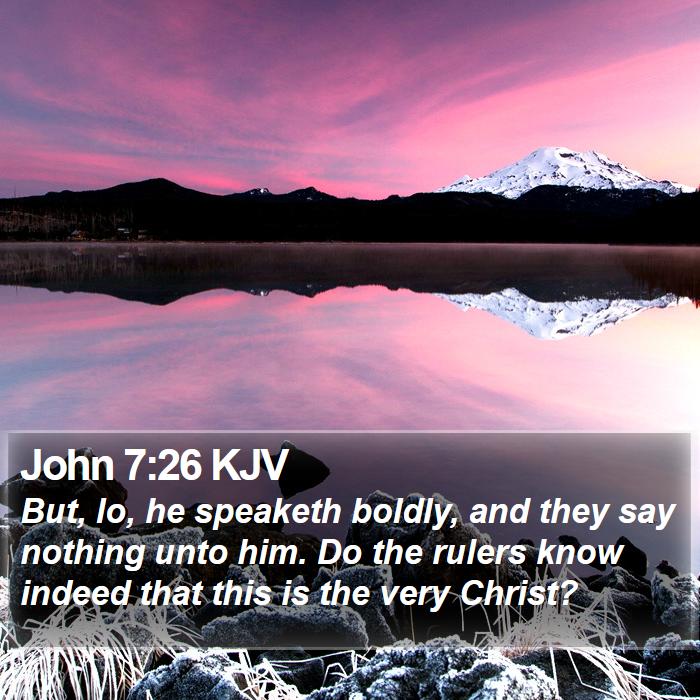 John 7:26 KJV Bible Study