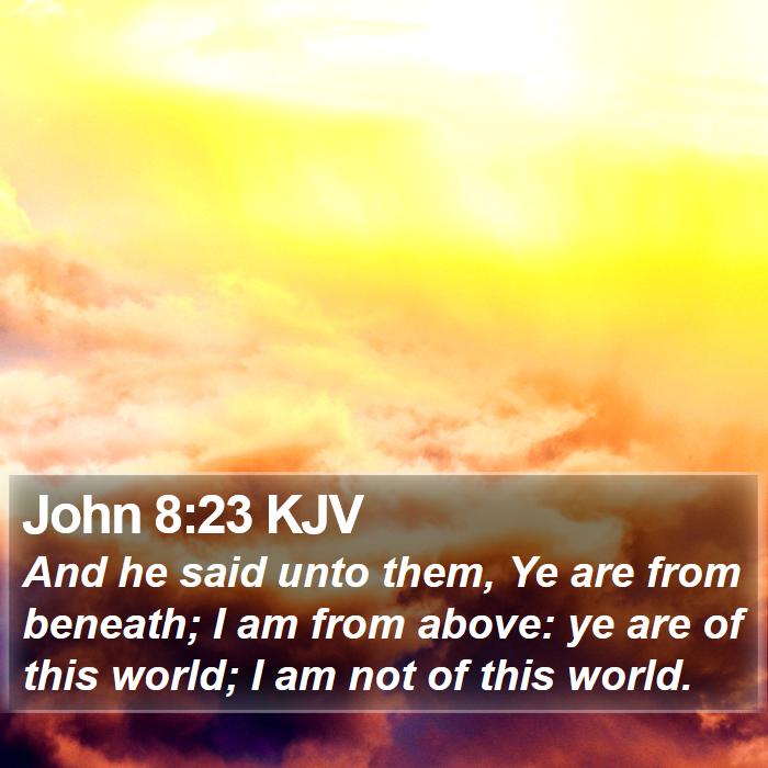 John 8:23 KJV Bible Study