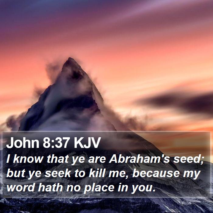 John 8:37 KJV Bible Study