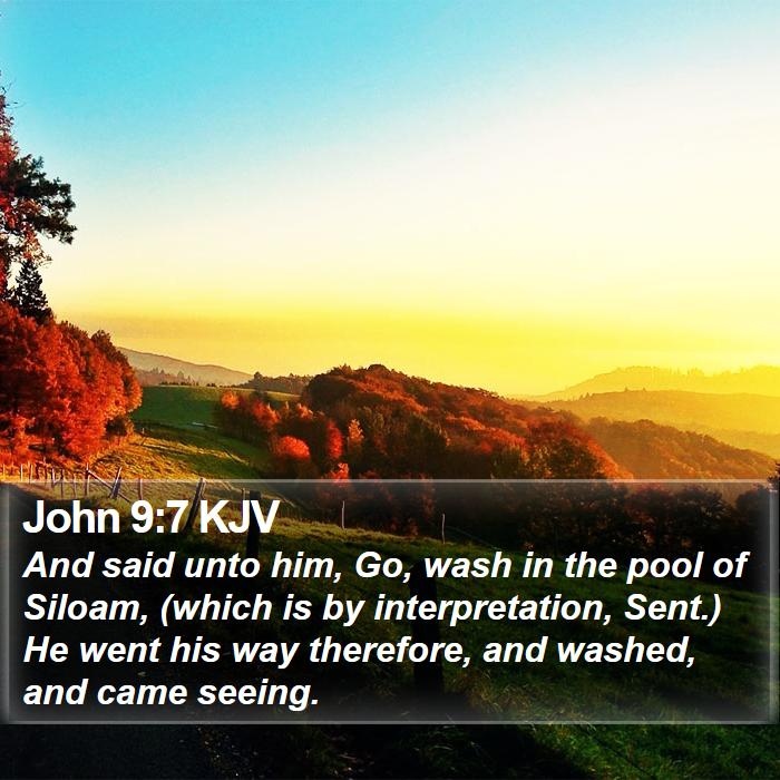 John 9:7 KJV Bible Study