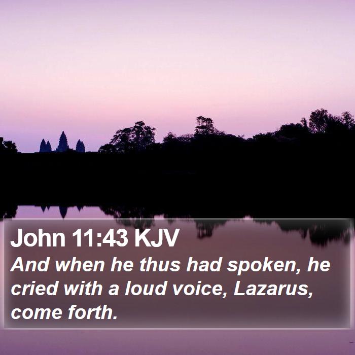 John 11:43 KJV Bible Study