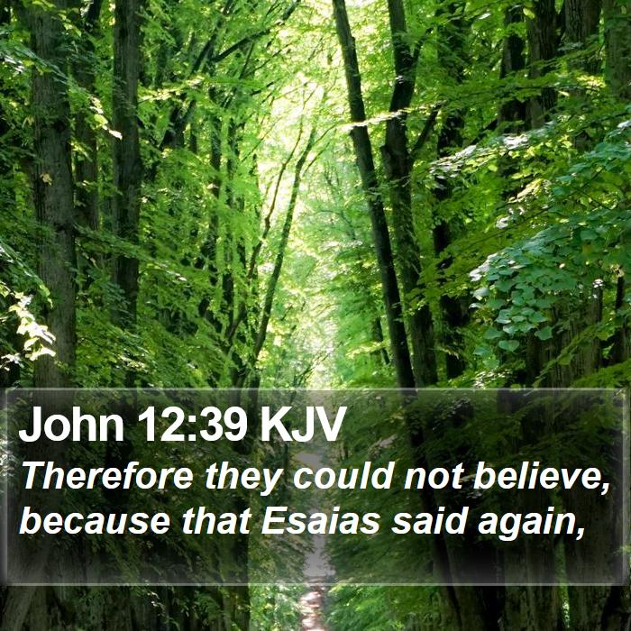 John 12:39 KJV Bible Study