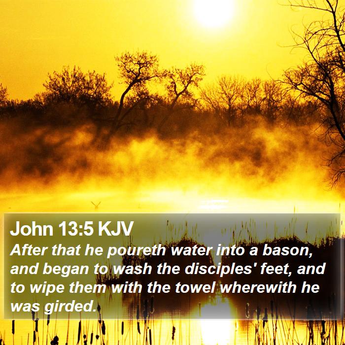 John 13:5 KJV Bible Study