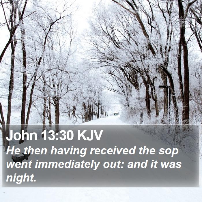 John 13:30 KJV Bible Study