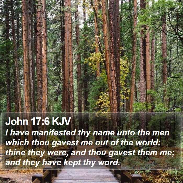 John 17:6 KJV Bible Study