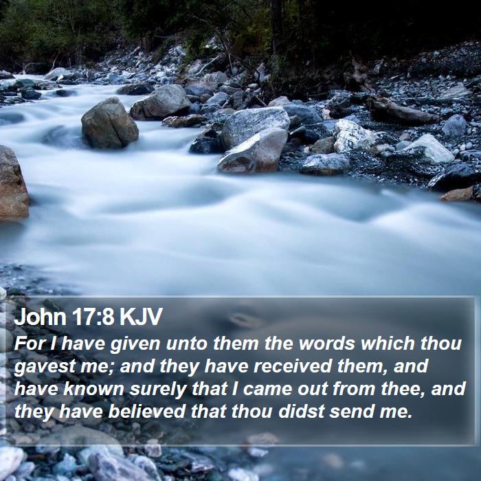 John 17:8 KJV Bible Study