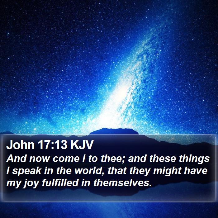 John 17:13 KJV Bible Study