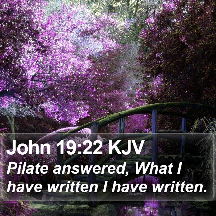 John 19:22 KJV Bible Study