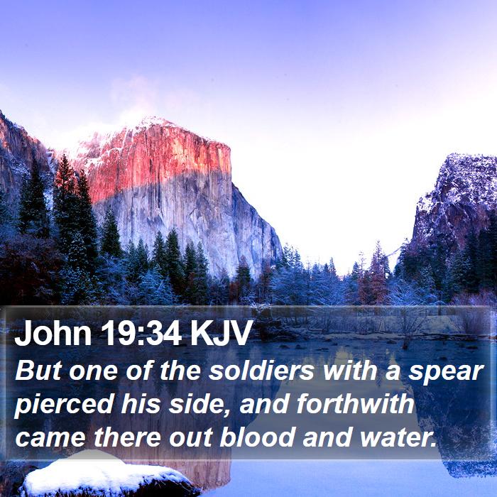 John 19:34 KJV Bible Study