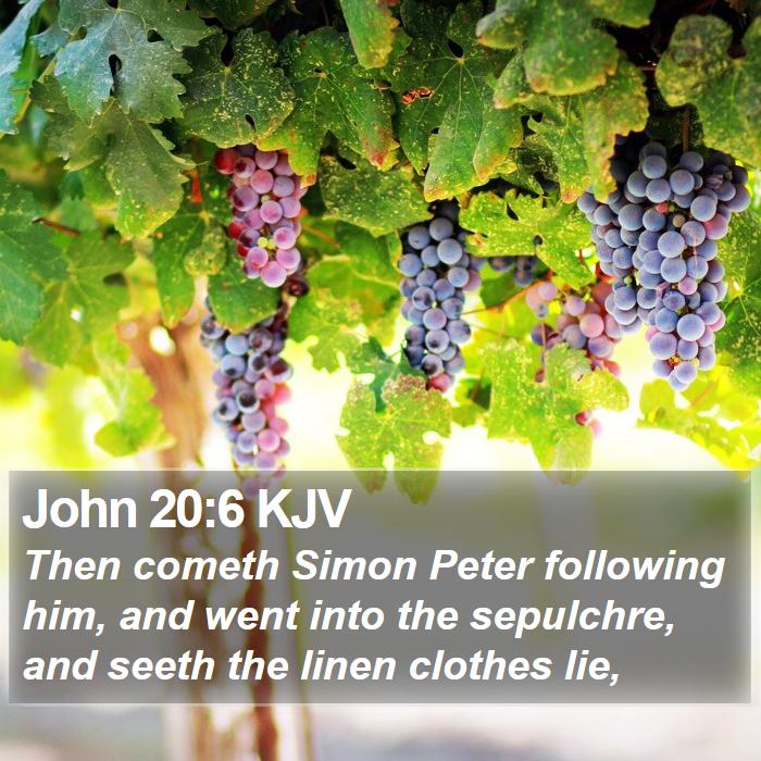 John 20:6 KJV Bible Study