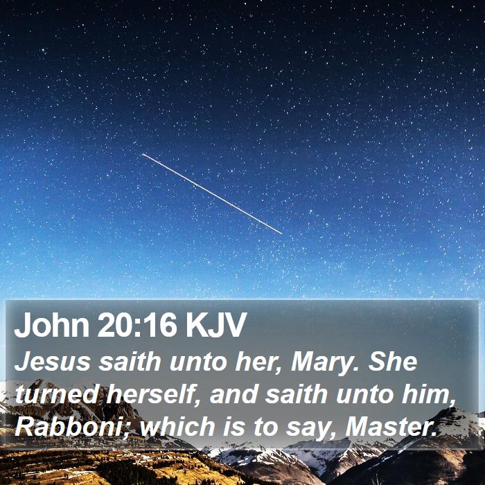 John 20:16 KJV Bible Study