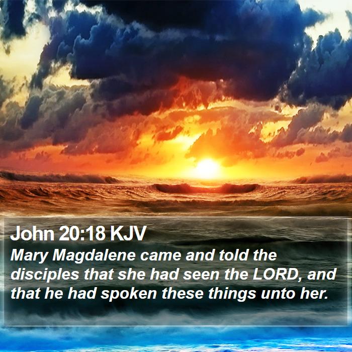 John 20:18 KJV Bible Study