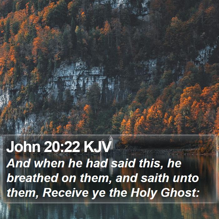 John 20:22 KJV Bible Study