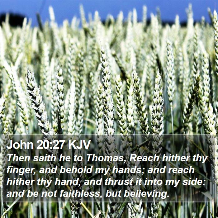 John 20:27 KJV Bible Study