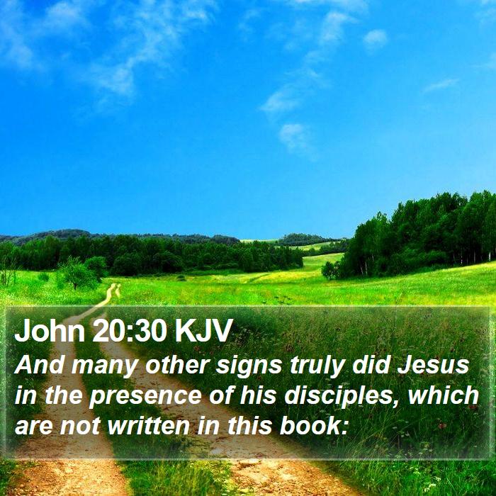 John 20:30 KJV Bible Study