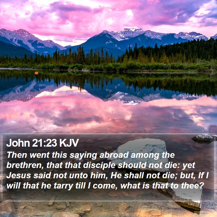 John 21:23 KJV Bible Study