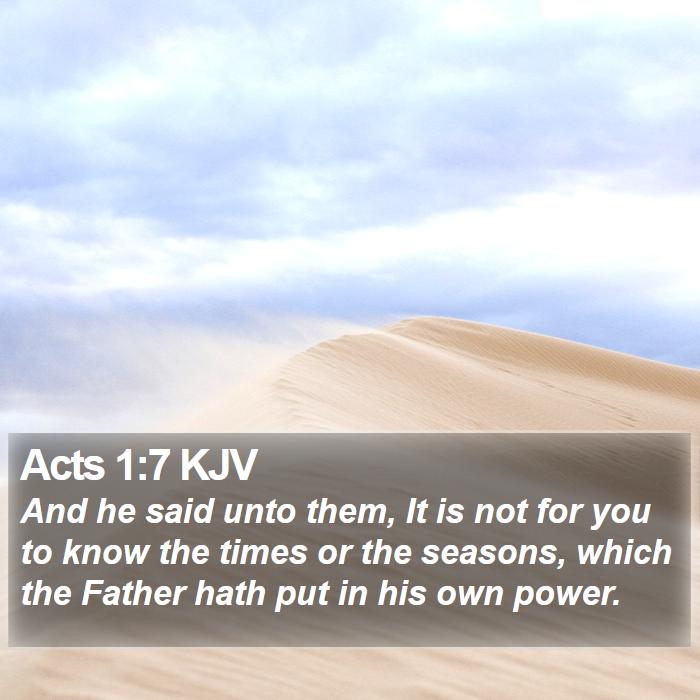 Acts 1:7 KJV Bible Study