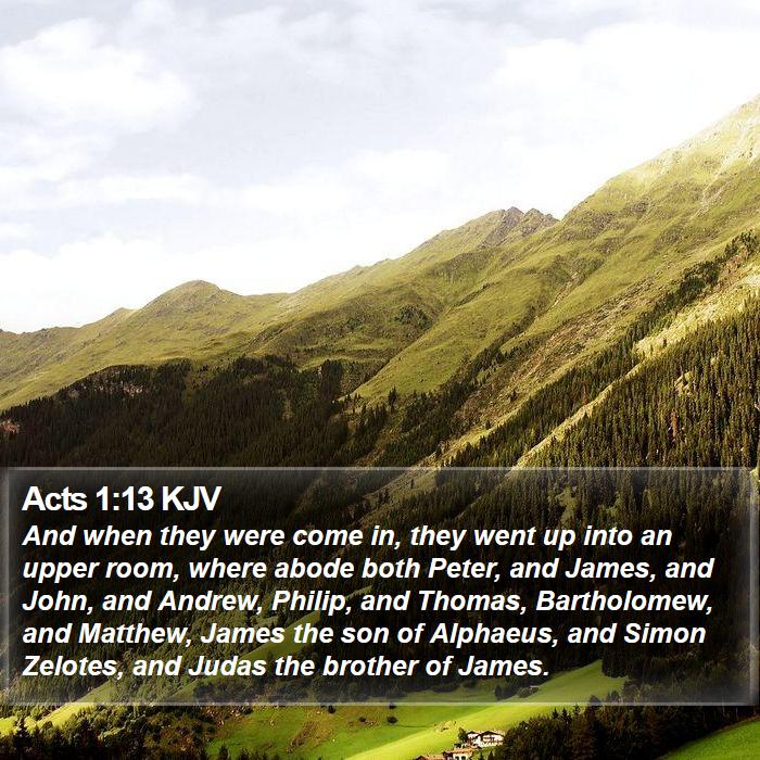 Acts 1:13 KJV Bible Study