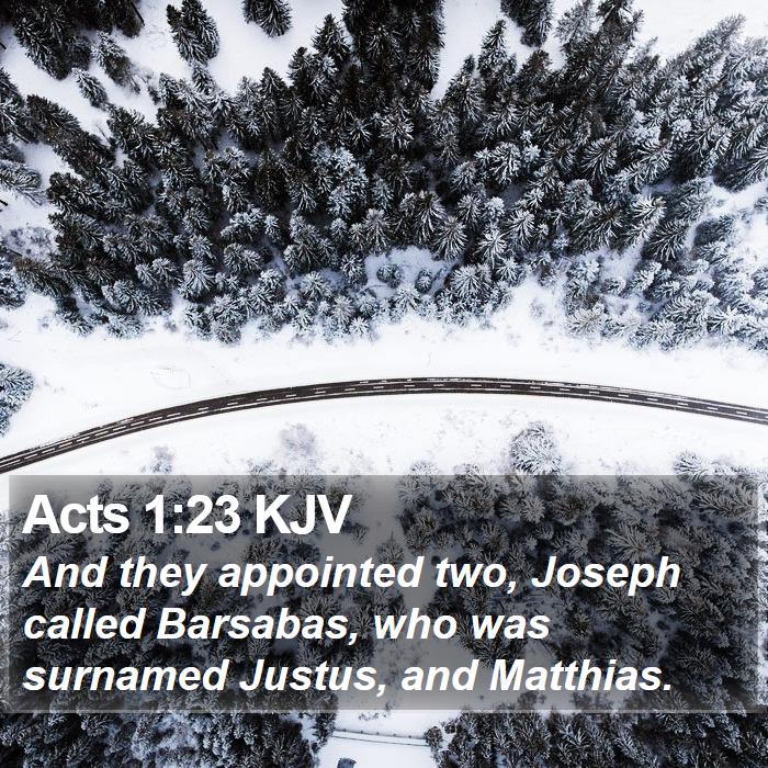 Acts 1:23 KJV Bible Study