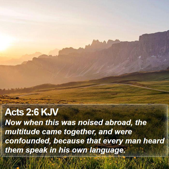 Acts 2:6 KJV Bible Study