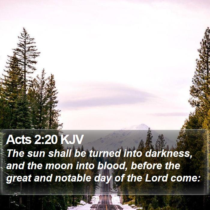 Acts 2:20 KJV Bible Study