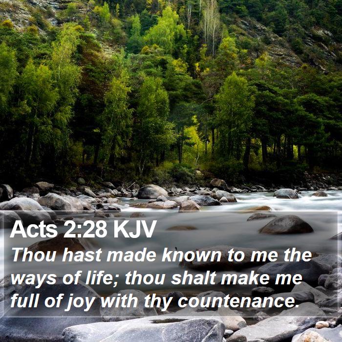 Acts 2:28 KJV Bible Study