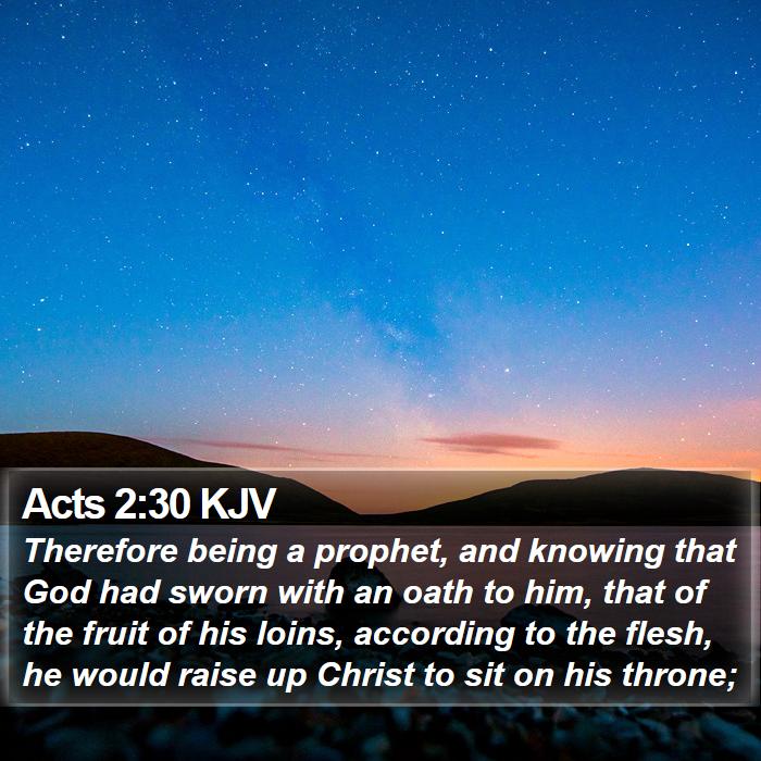 Acts 2:30 KJV Bible Study