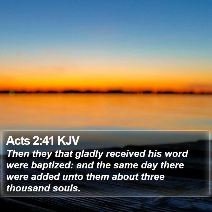 Acts 2:41 KJV Bible Study