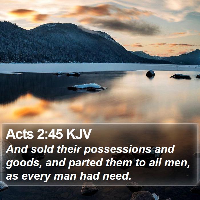 Acts 2:45 KJV Bible Study