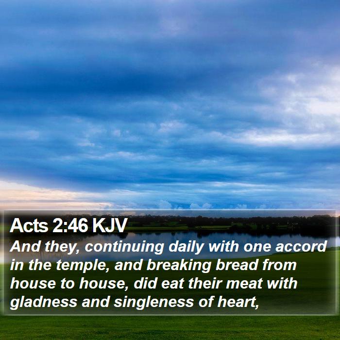 Acts 2:46 KJV Bible Study