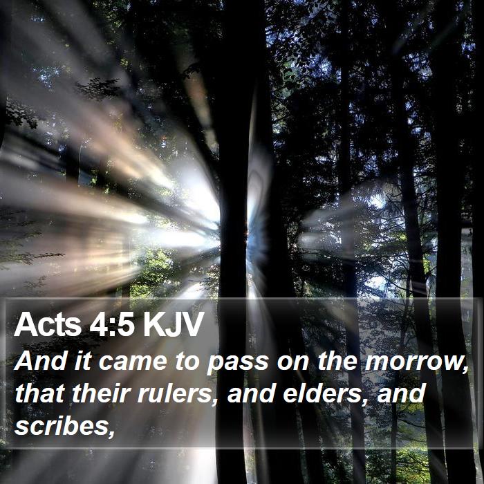 Acts 4:5 KJV Bible Study