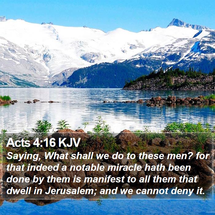 Acts 4:16 KJV Bible Study