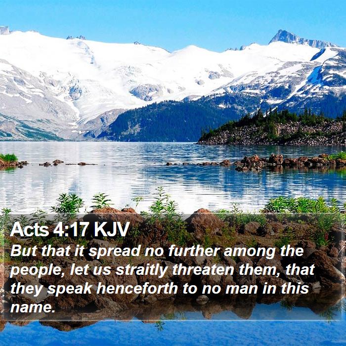 Acts 4:17 KJV Bible Study