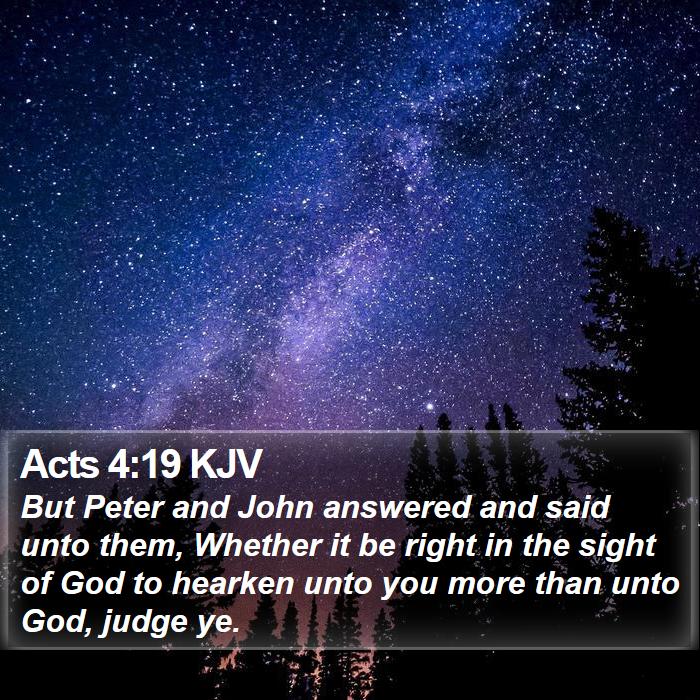 Acts 4:19 KJV Bible Study