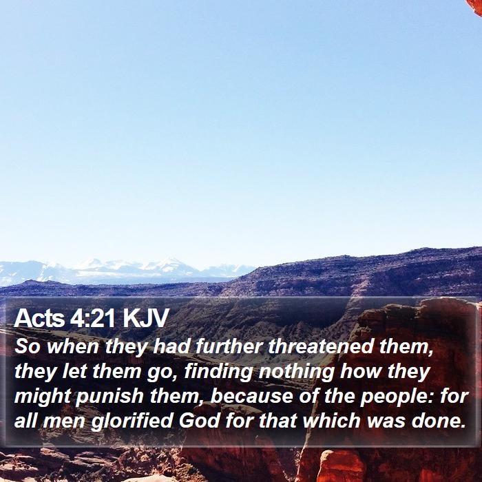 Acts 4:21 KJV Bible Study