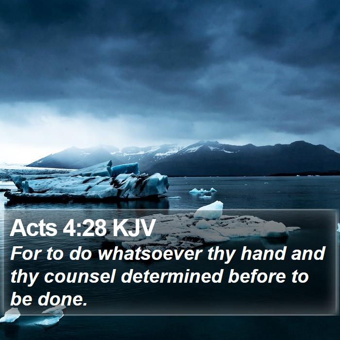 Acts 4:28 KJV Bible Study