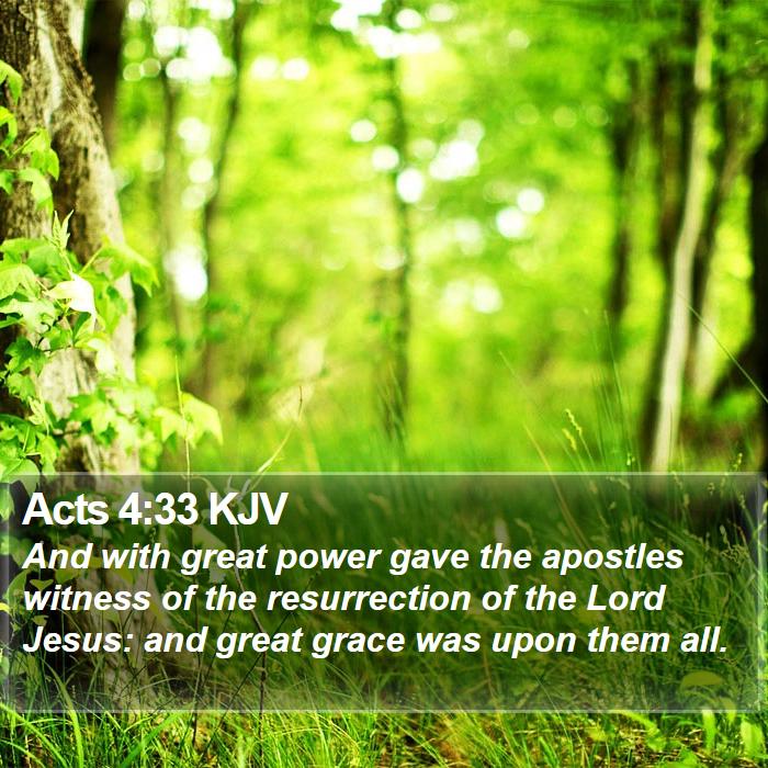 Acts 4:33 KJV Bible Study