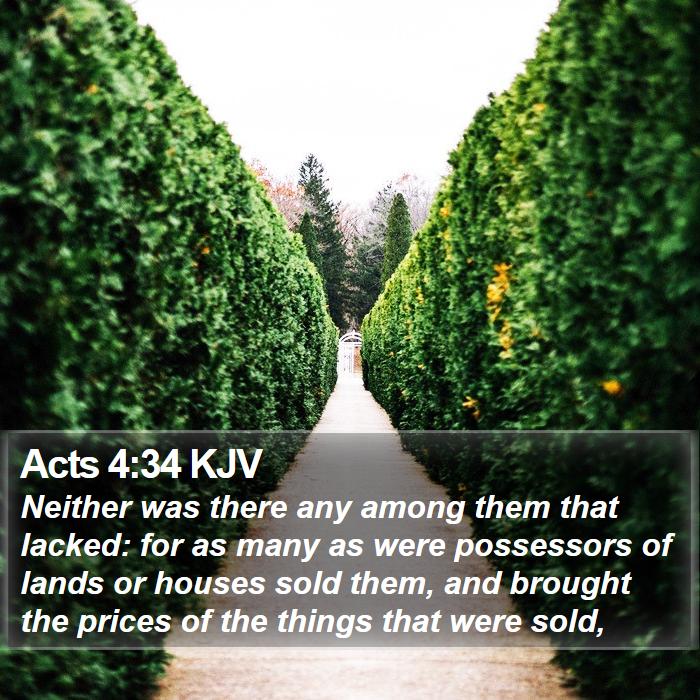 Acts 4:34 KJV Bible Study