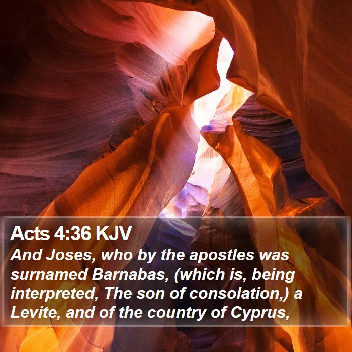 Acts 4:36 KJV Bible Study