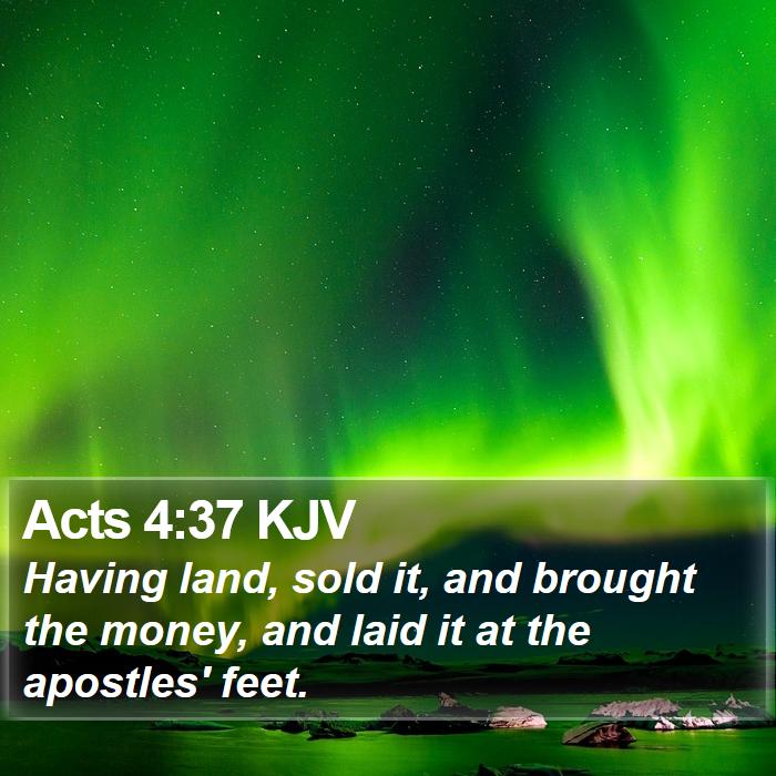 Acts 4:37 KJV Bible Study