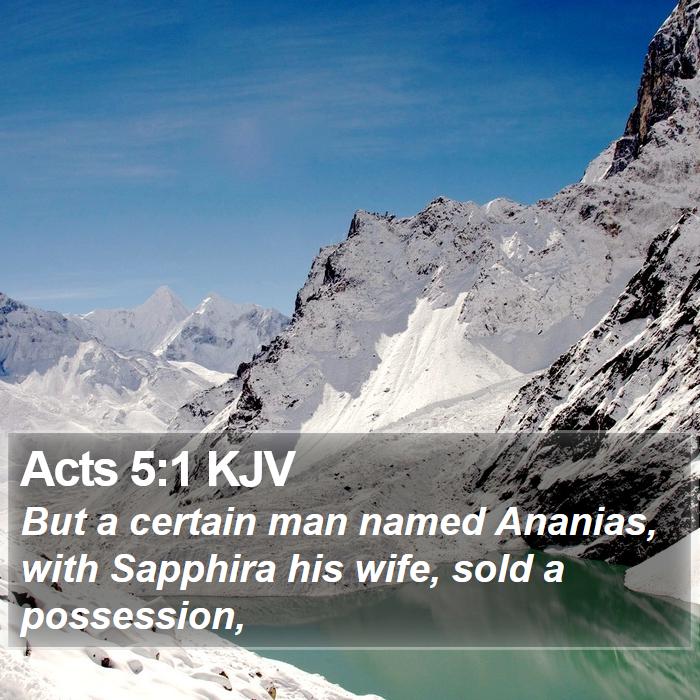 Acts 5:1 KJV Bible Study