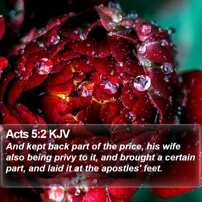 Acts 5:2 KJV Bible Study