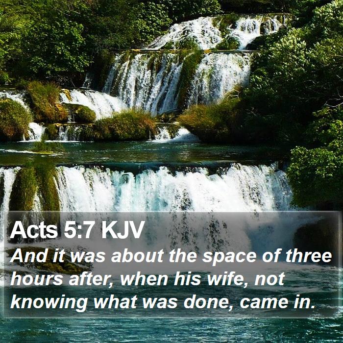 Acts 5:7 KJV Bible Study